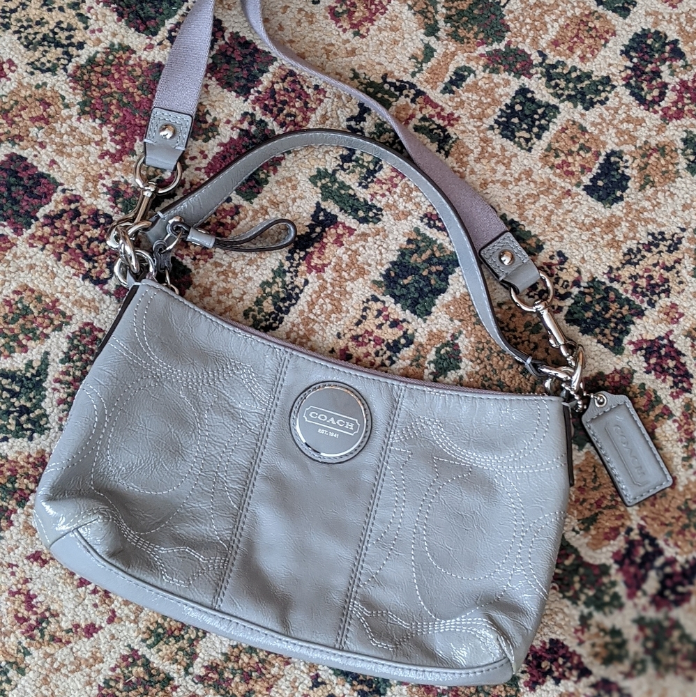 Classic grey coach purse